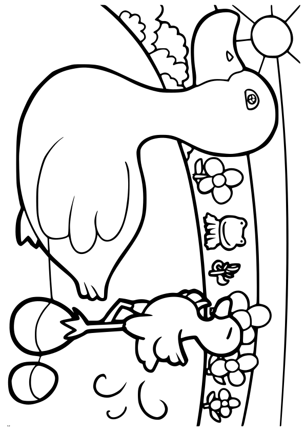 Duck coloring pages free printable nurie
