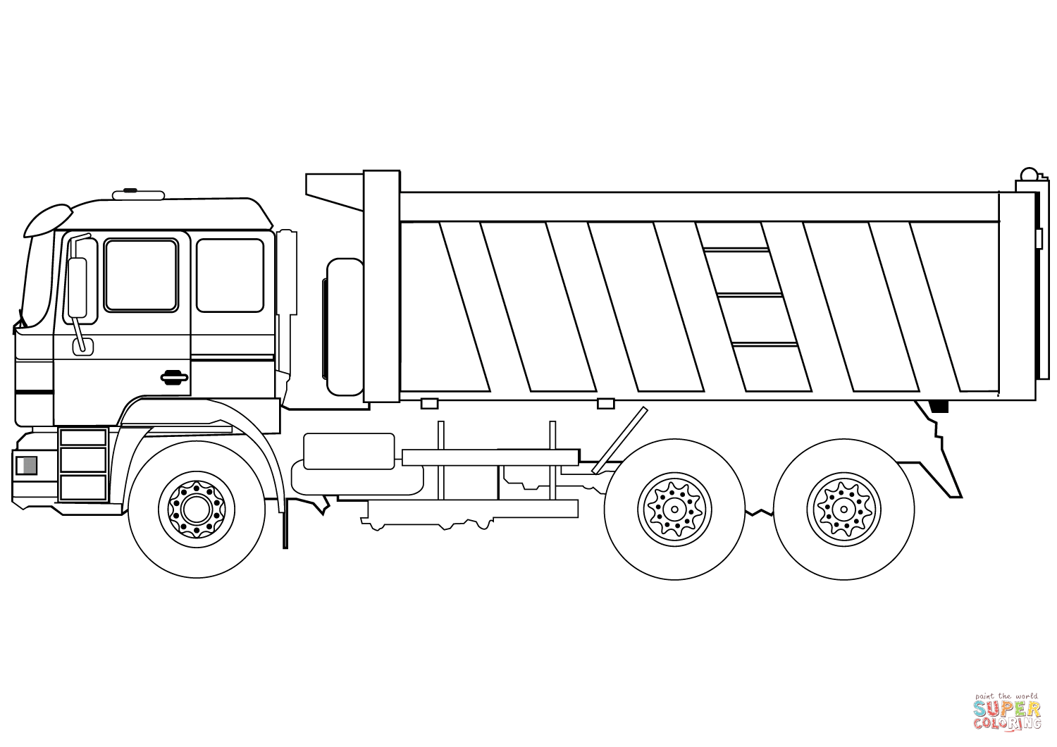 Dump truck coloring page free printable coloring pages