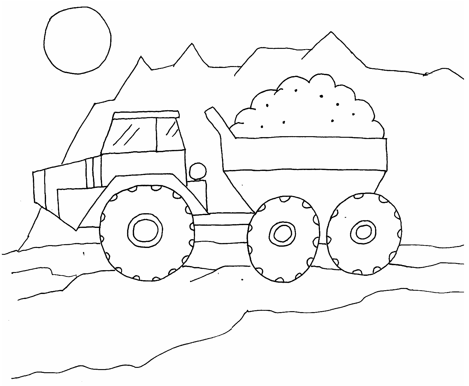 Free printable dump truck coloring pages for kids