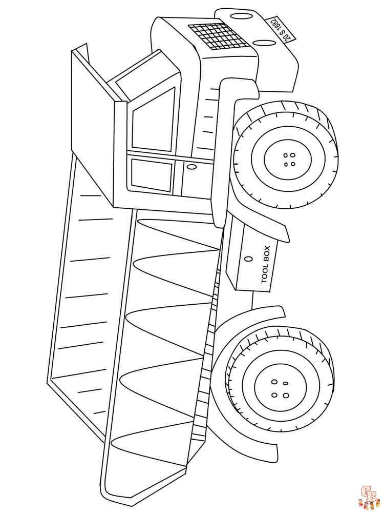 Best dump truck coloring pages easy