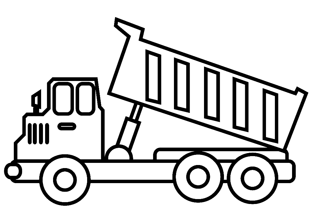 Dump truck coloring pages