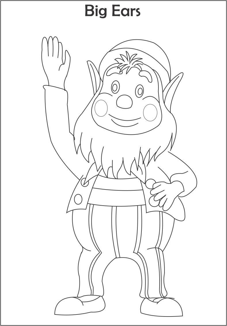 Big ears printable coloring page for kids