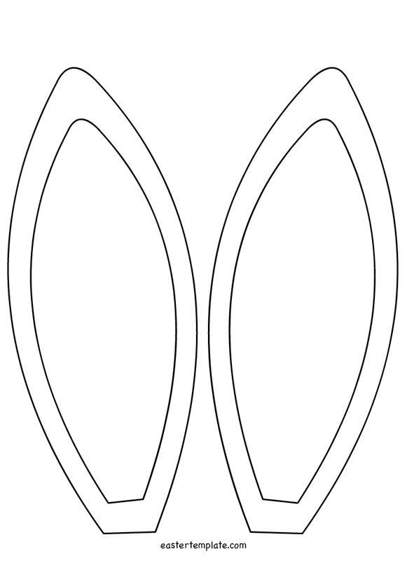 Free printable rabbit ears template