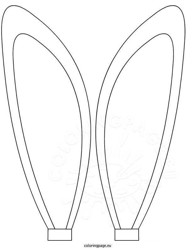 Bunny ears coloring sheet coloring page