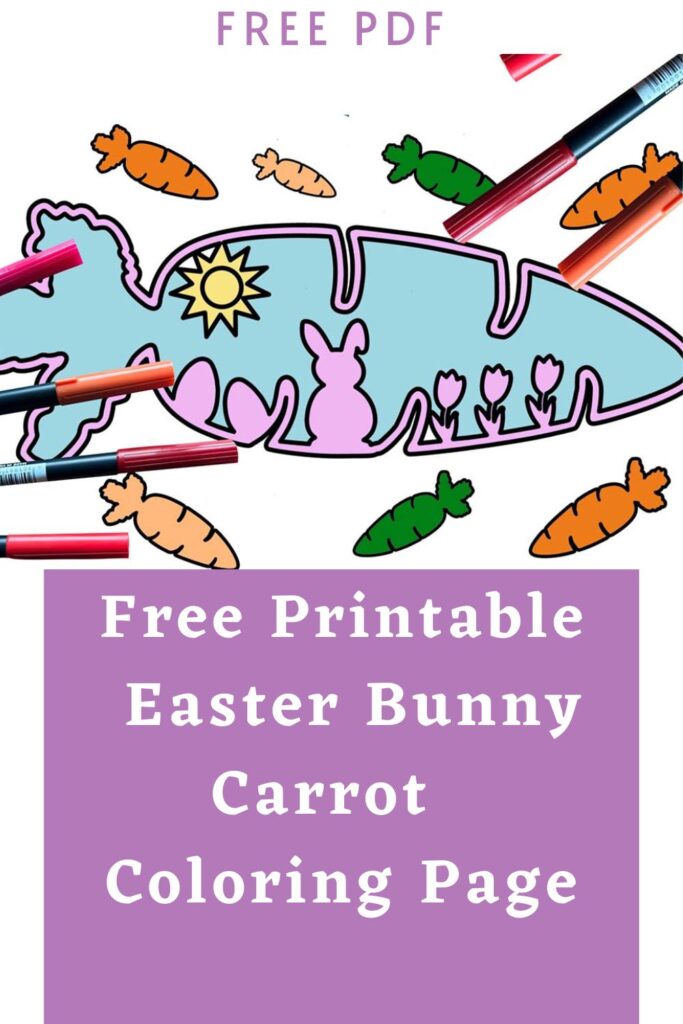 Free printable easter bunny carrot coloring page â extraordinary chaos