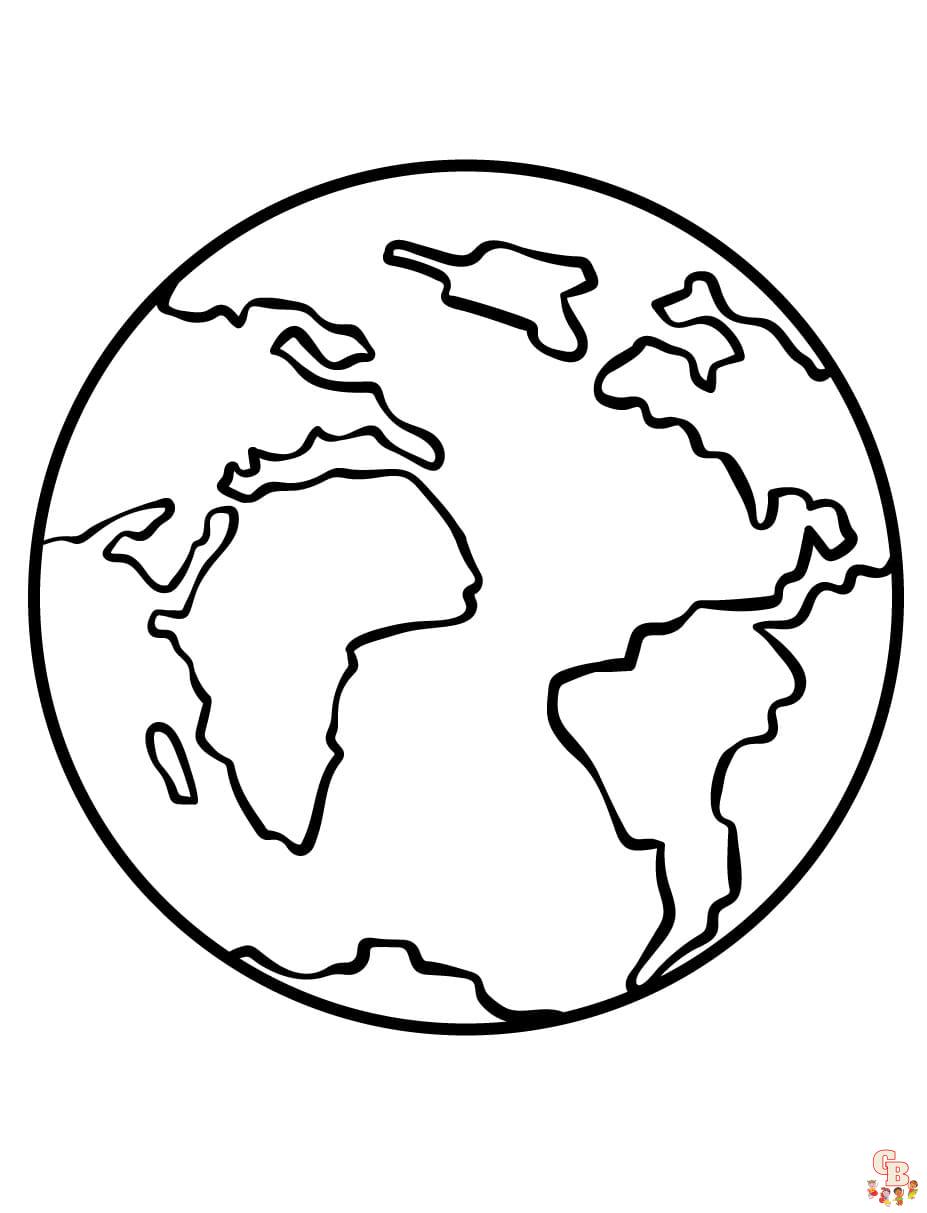 Printable earth coloring pages free for kids and adults