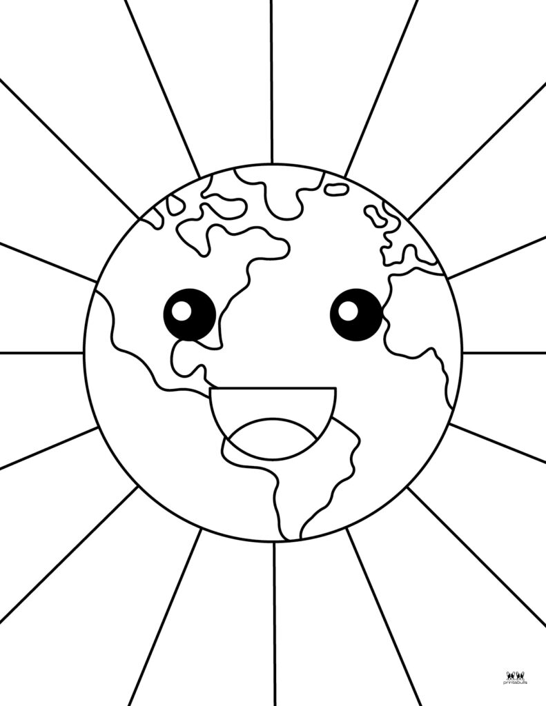 Earth coloring pages