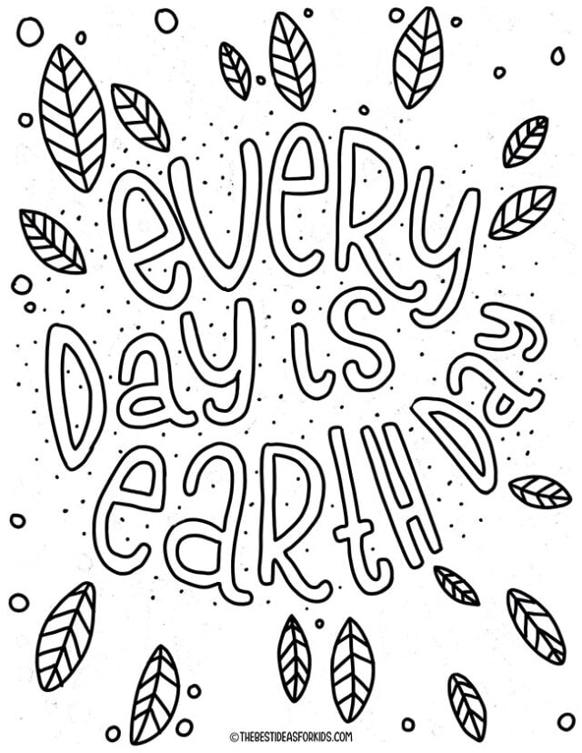 Earth day coloring pages