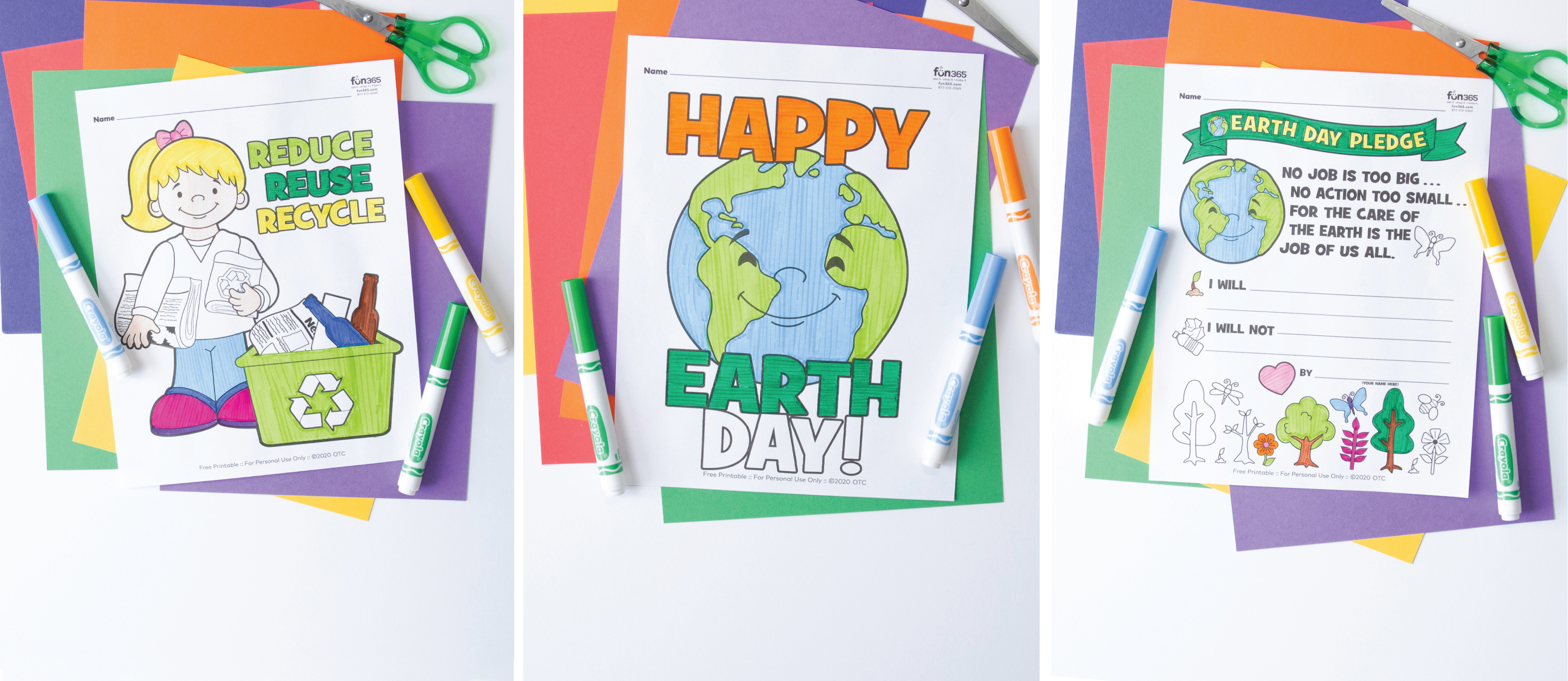 Free earth day coloring pages
