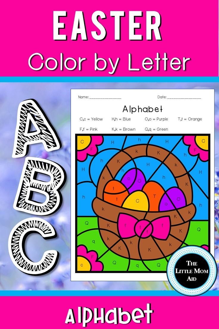 Easter color by letter