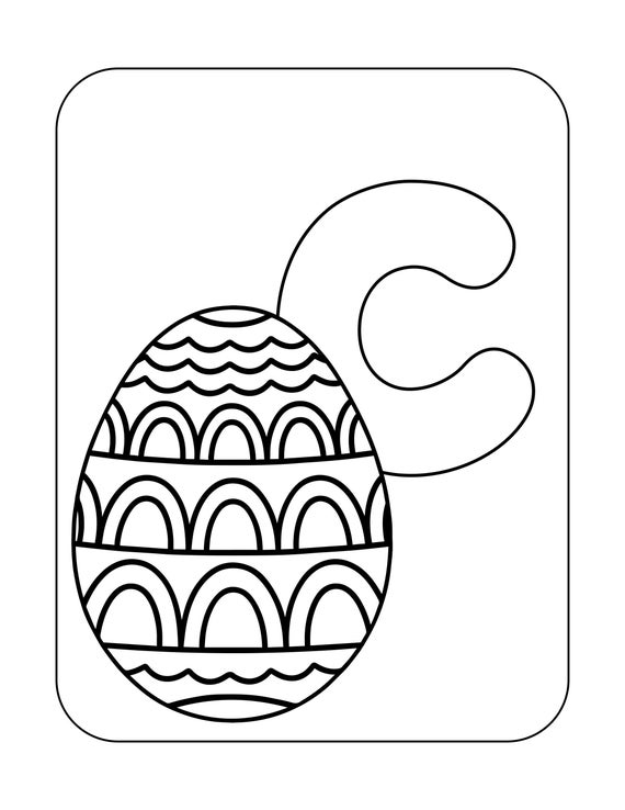 Kids easter abc alphabet childrens coloring sheets
