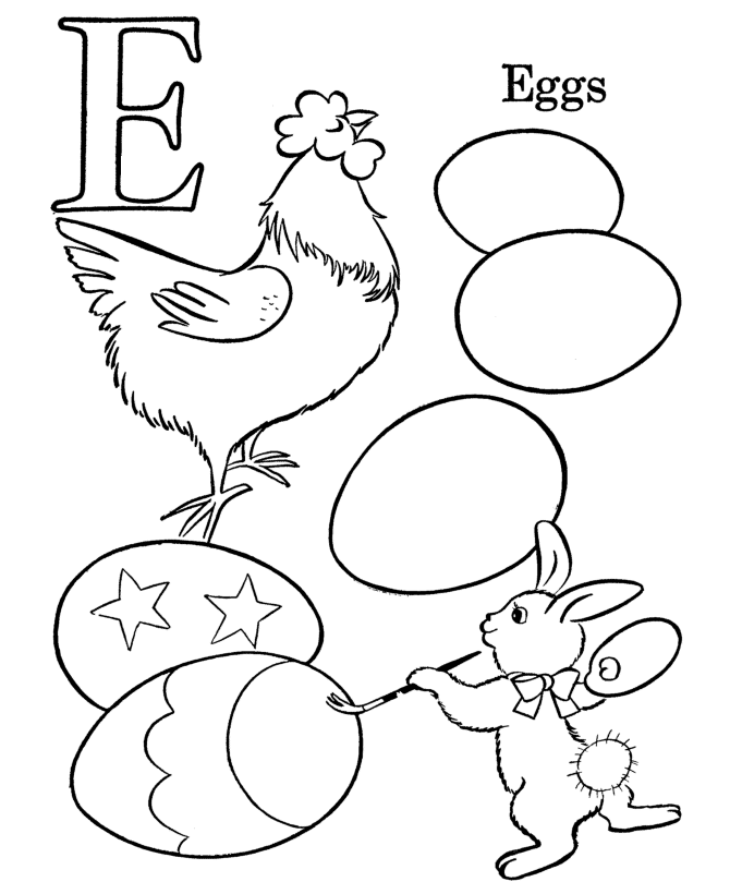 Easter egg coloring pages bluebonkers