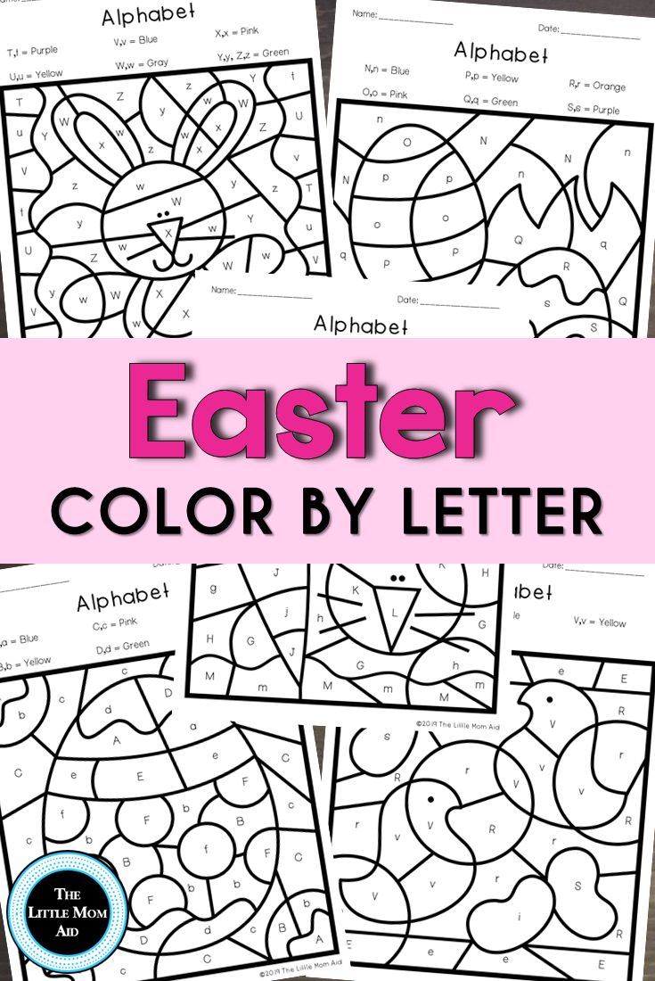 Easter color by letter