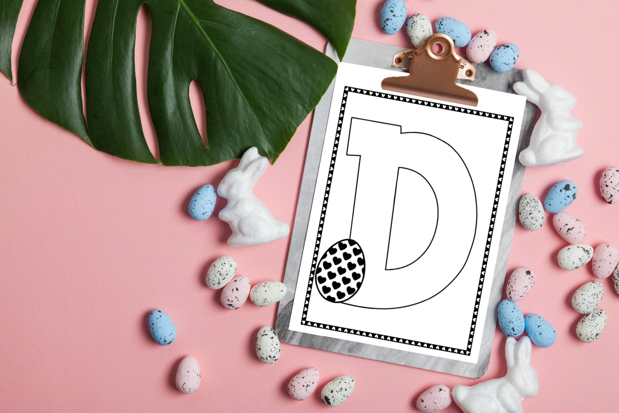 Easter egg alphabet coloring pages