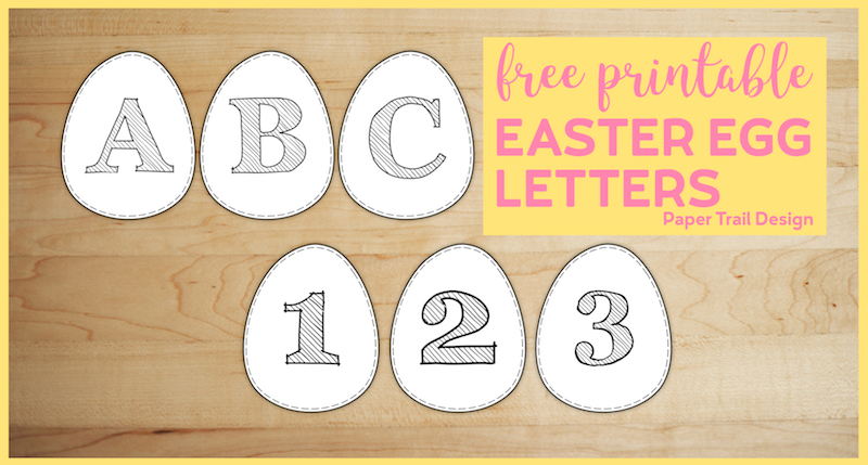 Free printable easter egg banner letters