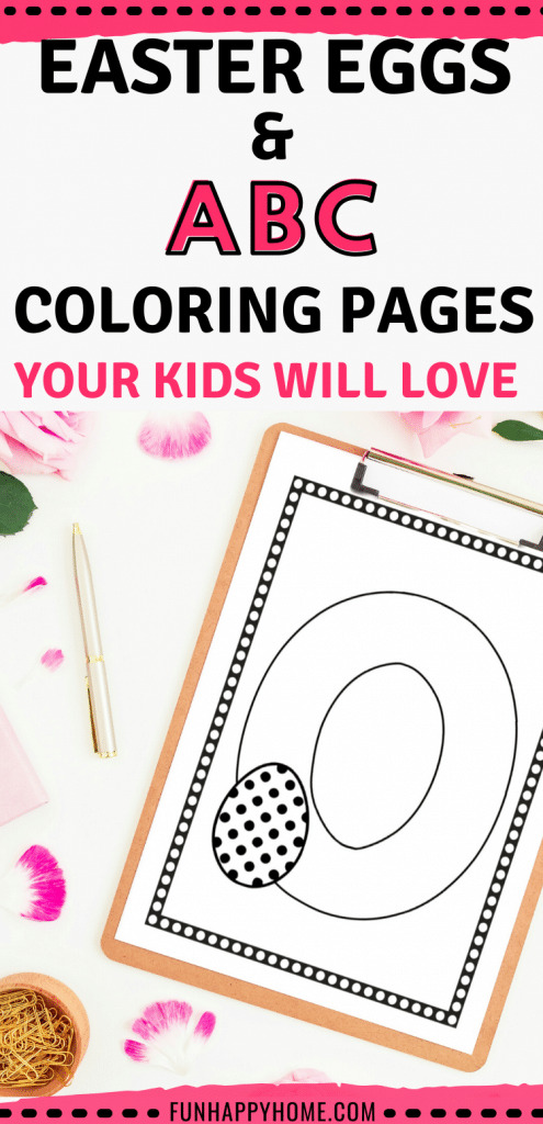 Easter egg alphabet coloring pages