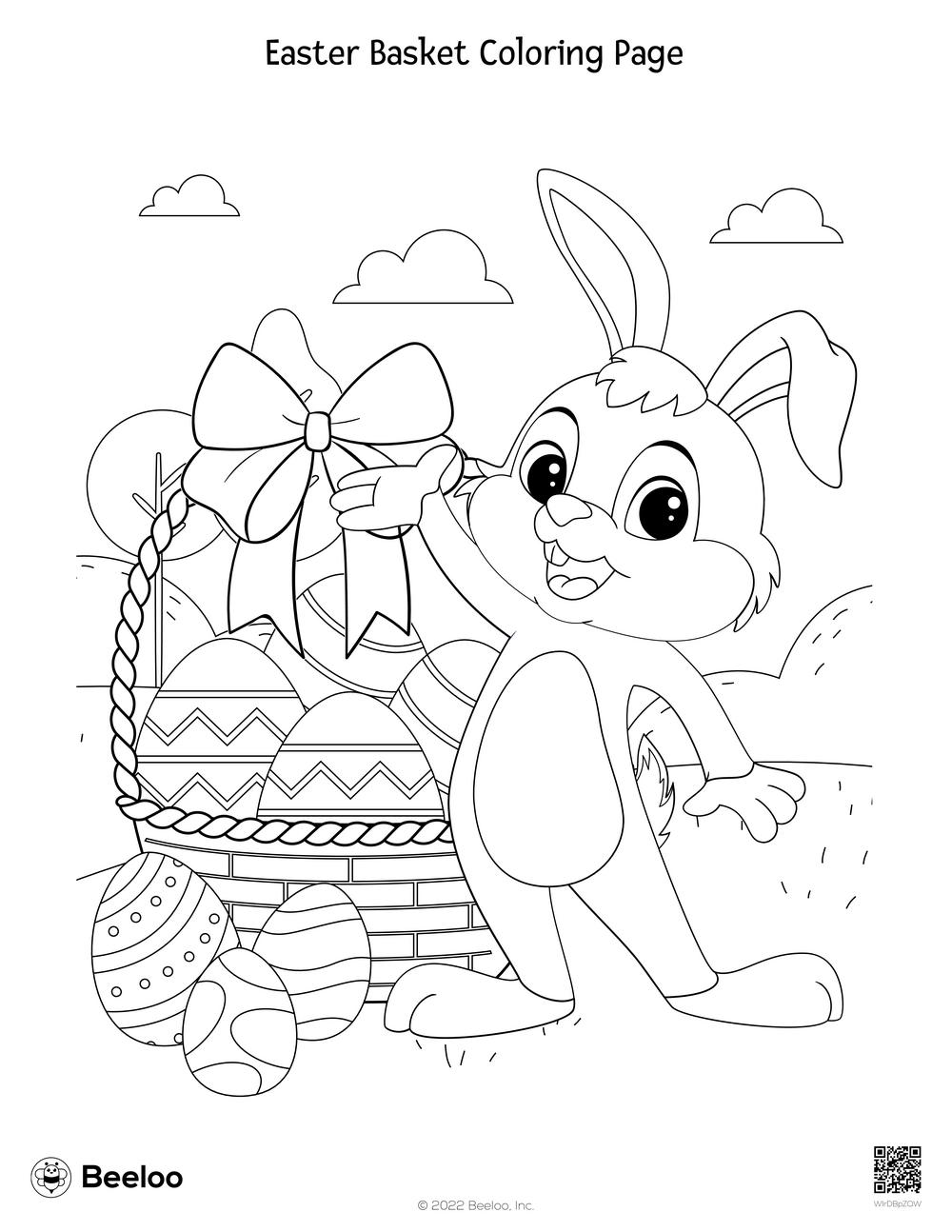 Easter basket coloring page â printable crafts and activities for kids