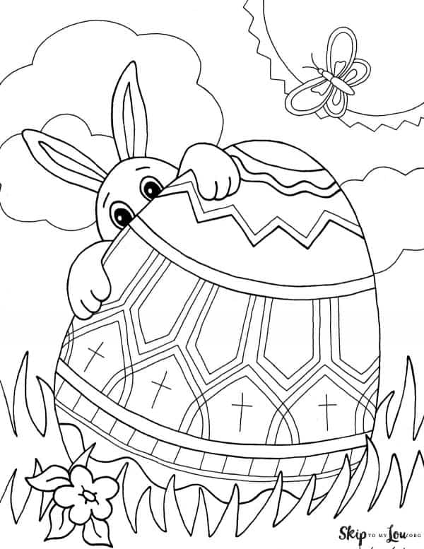 Easter egg coloring pages skip to my lou