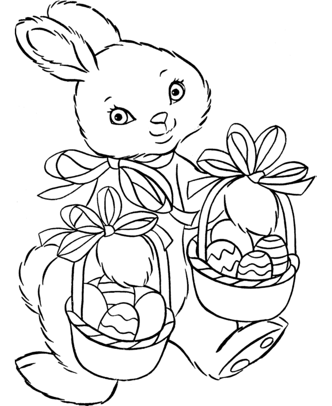 Easter basket coloring pages