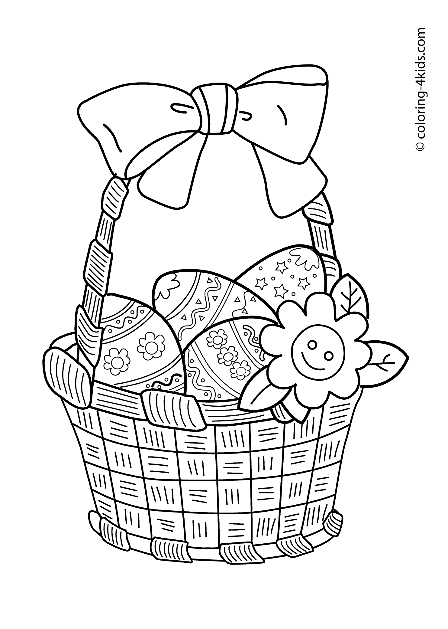 Easter basket coloring crafts and worksheets for preschooltoddler and kindergarten