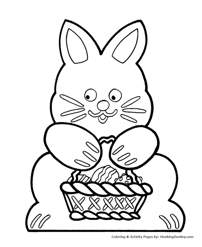 Easter basket coloring pages