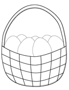 Easter basket coloring pages free printable pictures