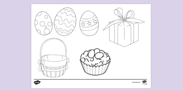 Free printable easter louring page louring sheets