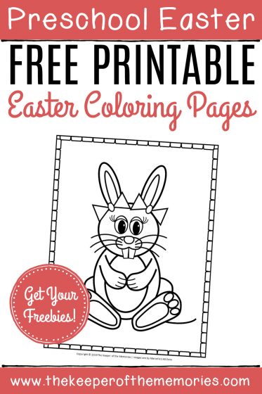 Free printable easter bunny coloring pages