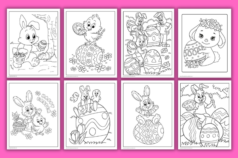 Adorable free easter coloring pages