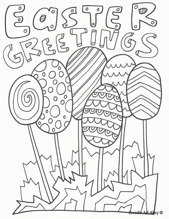 Free easter coloring pages