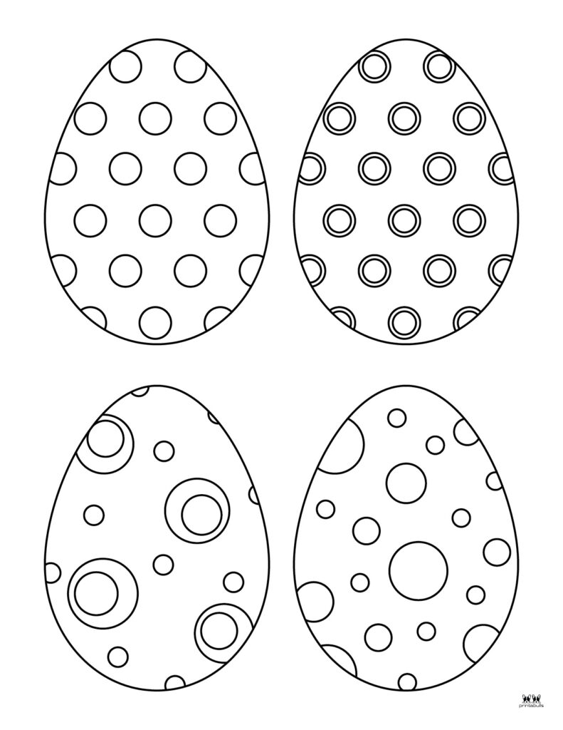 Easter egg templates coloring pages