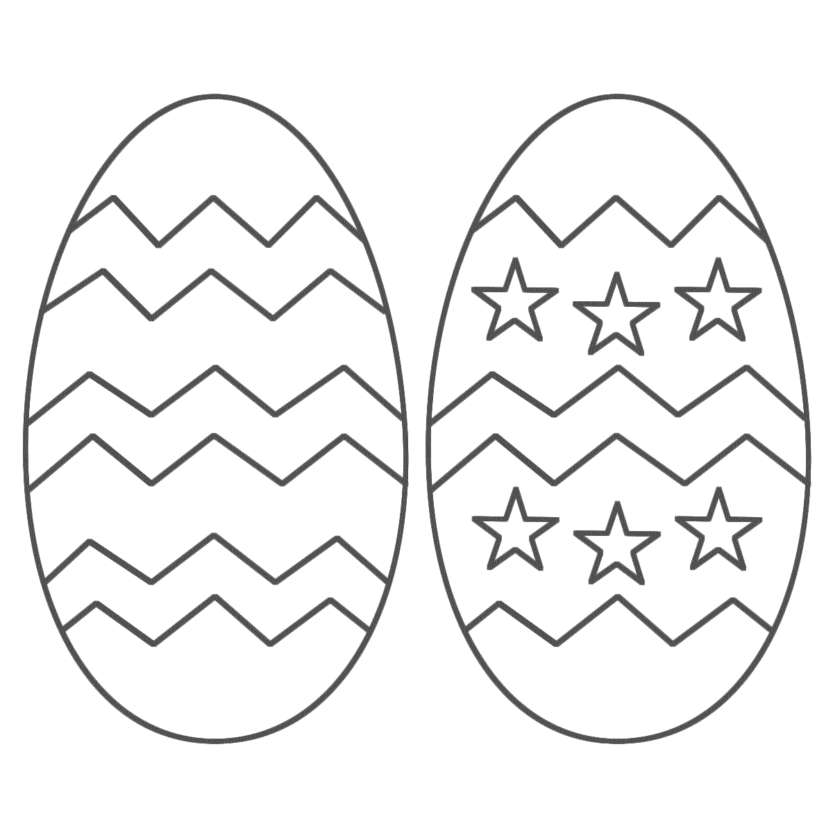 Free printable easter egg coloring pages for kids