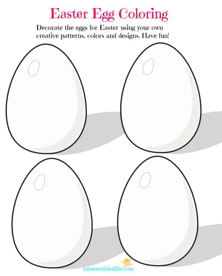 Easter egg coloring page