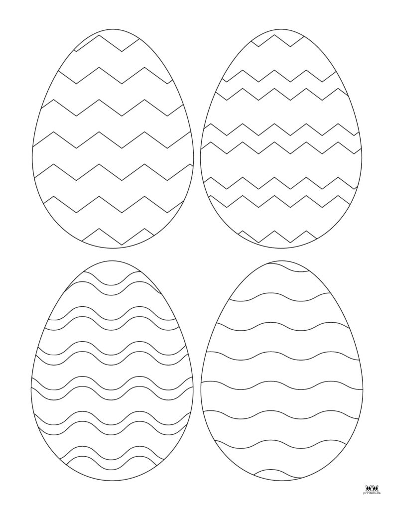 Easter egg templates coloring pages