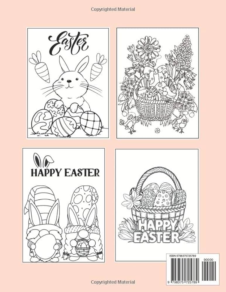Easter coloring book for adults large print easter adult coloring book with easter eggs easter bunny easter basket stuffers for stress relief knight blake books