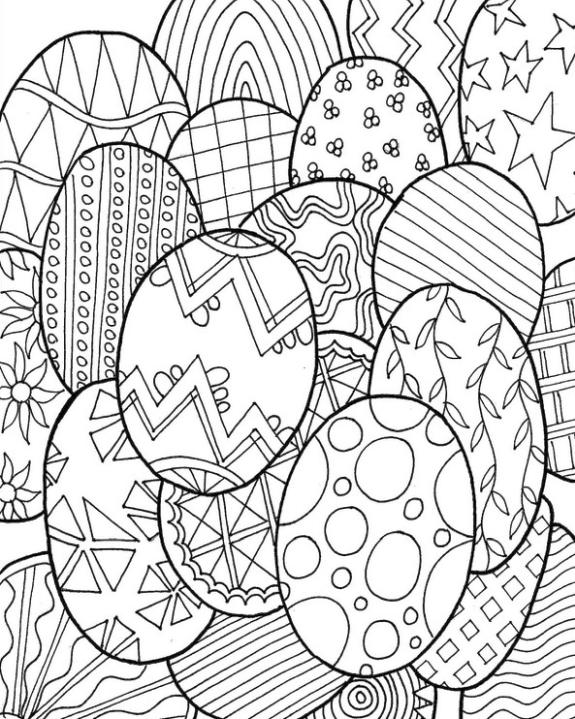 Free printable adult easter coloring pages
