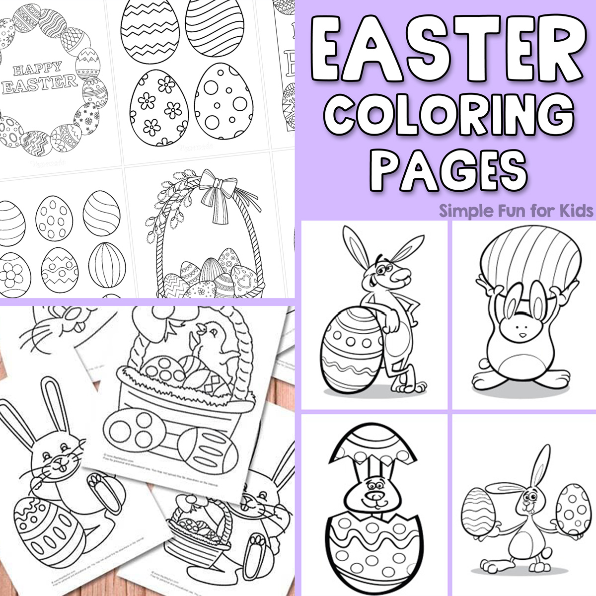 Free printable easter coloring pages for kids and adults