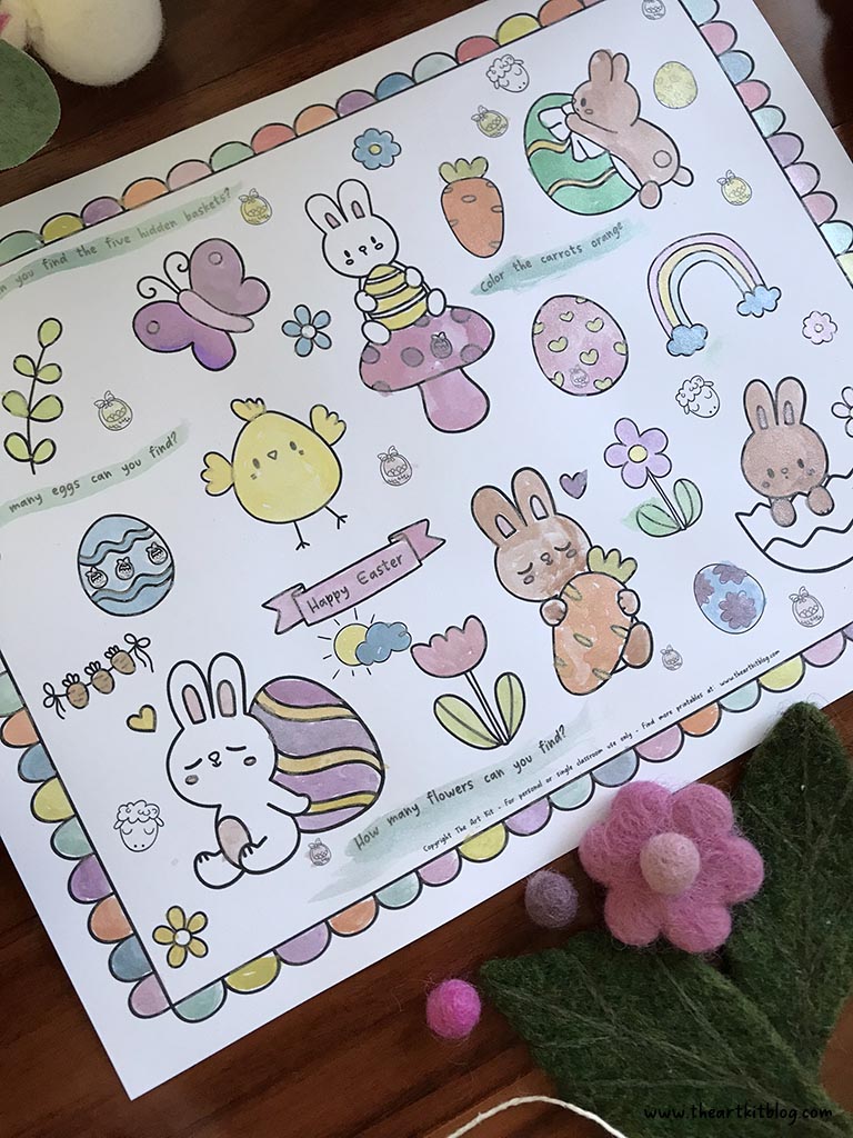 Free printable hidden pictures easter coloring page money saving mom