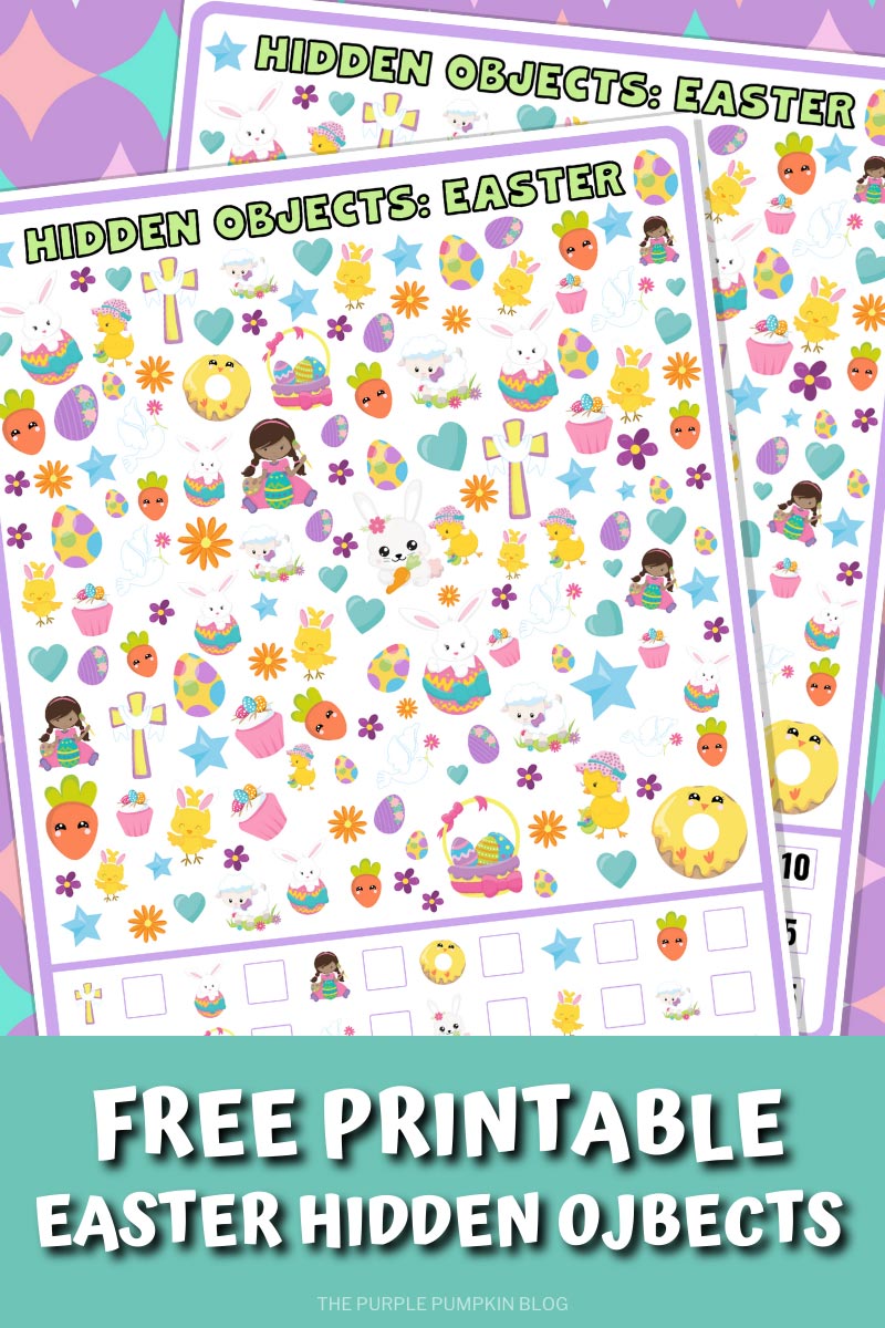 Free printable hidden objects easter game i spy easter