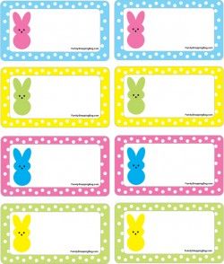 Gift tags peeps easter gift tags