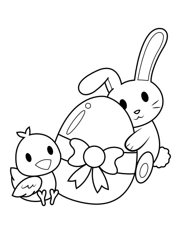 Printable easter coloring page