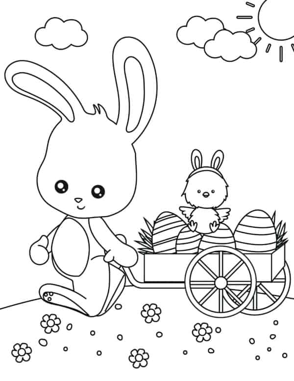 Free coloring pages for easter easter bunny printable pdf