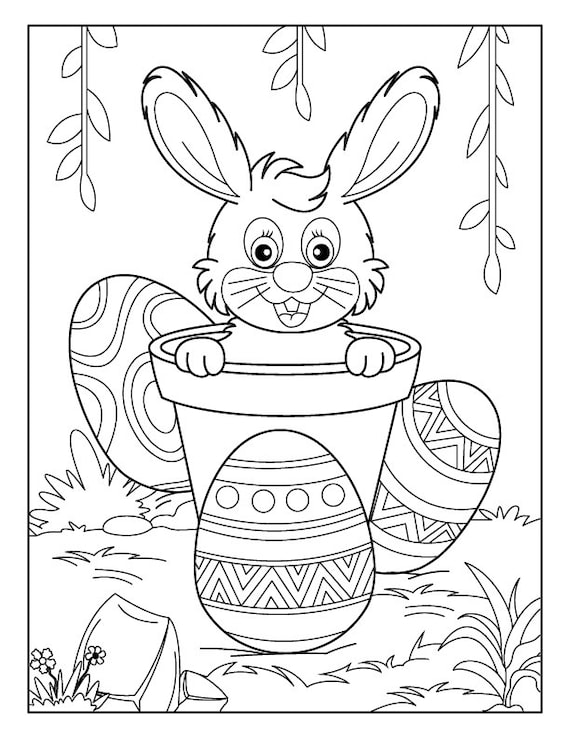 Easter coloring pages happy easter printable pdf coloring pages for kids easter gift ideas