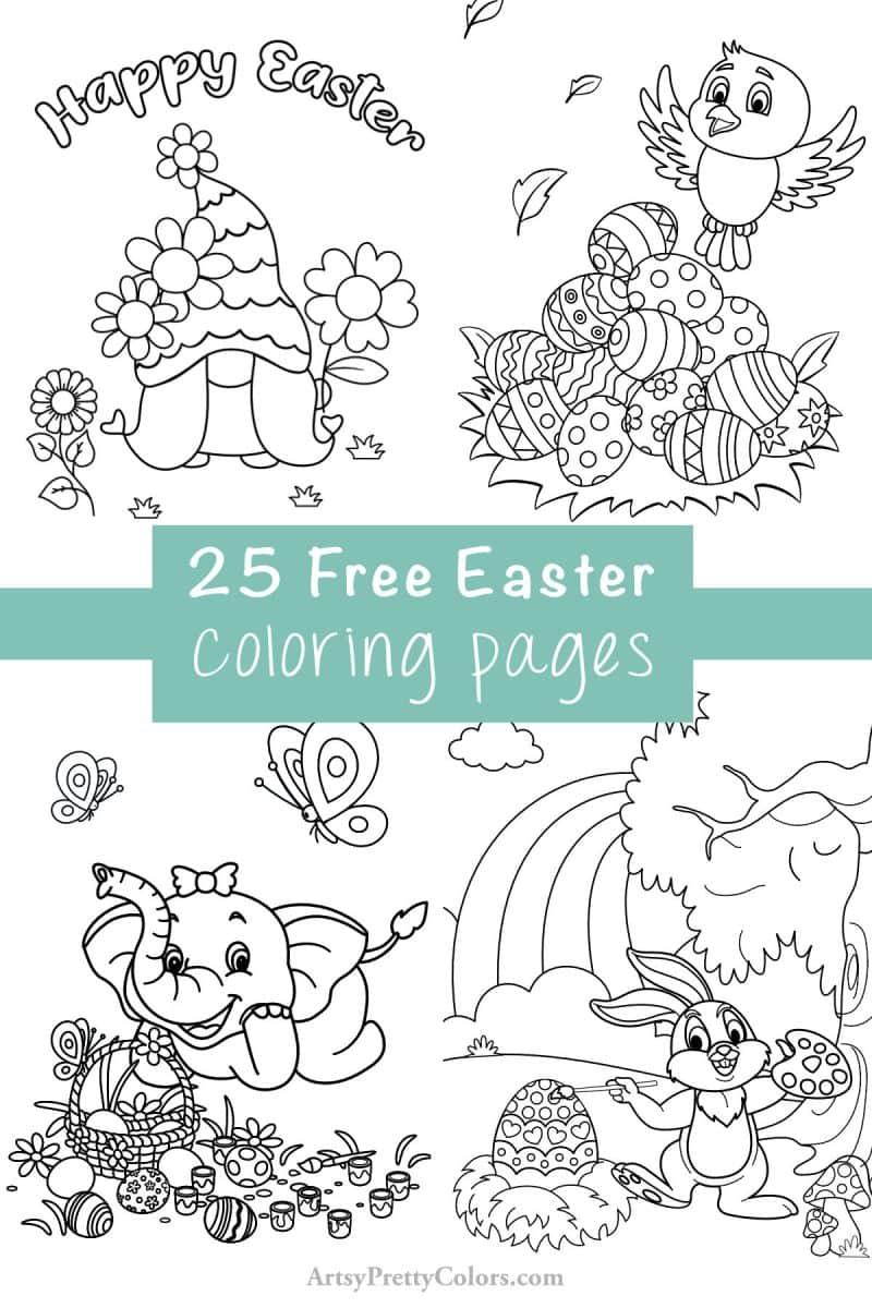 Free easter coloring pages for kids