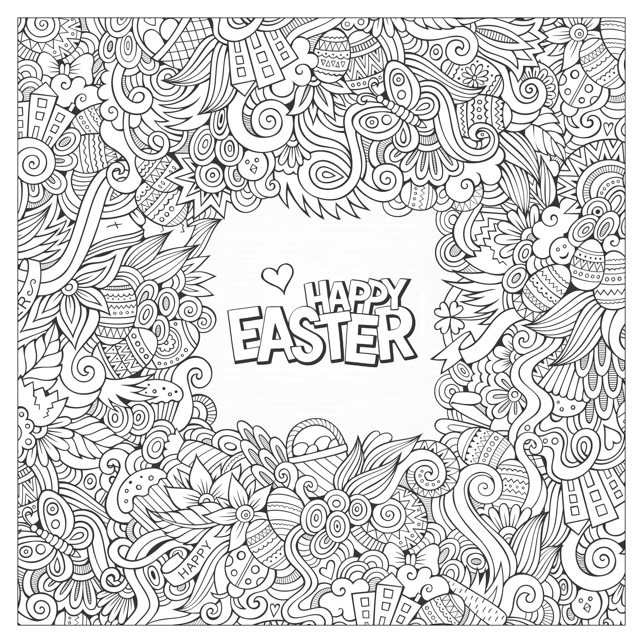 Easter coloring pages for adults