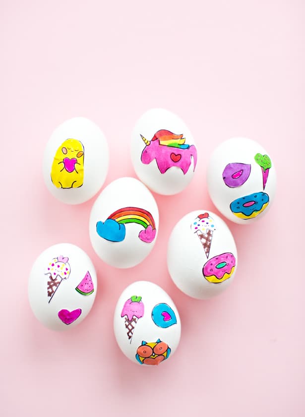 Cute easter egg sticker art with free printablbe loring page