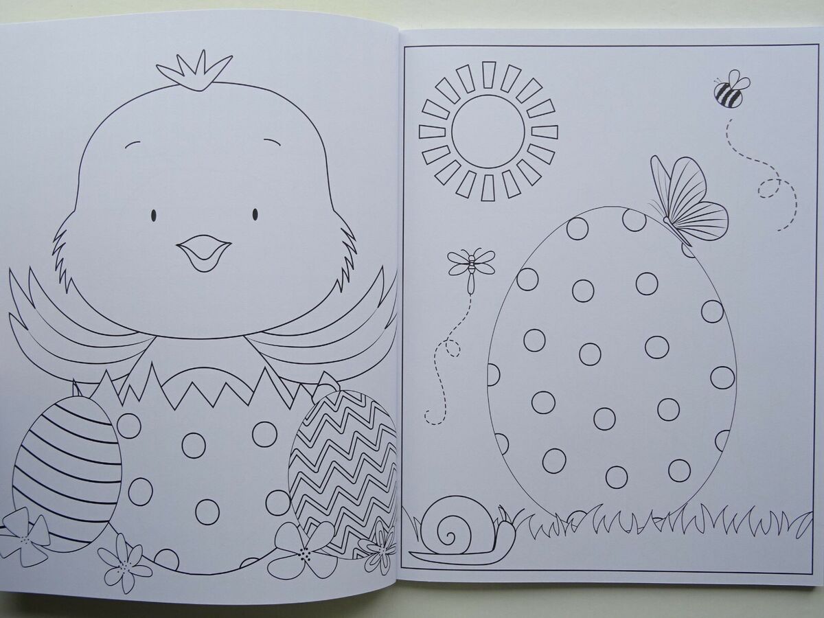Easter activity book with stickers louring book or dot