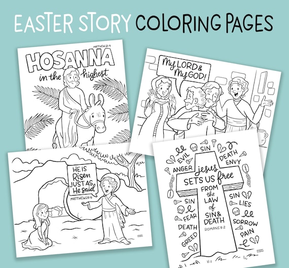 Easter story printable coloring pages