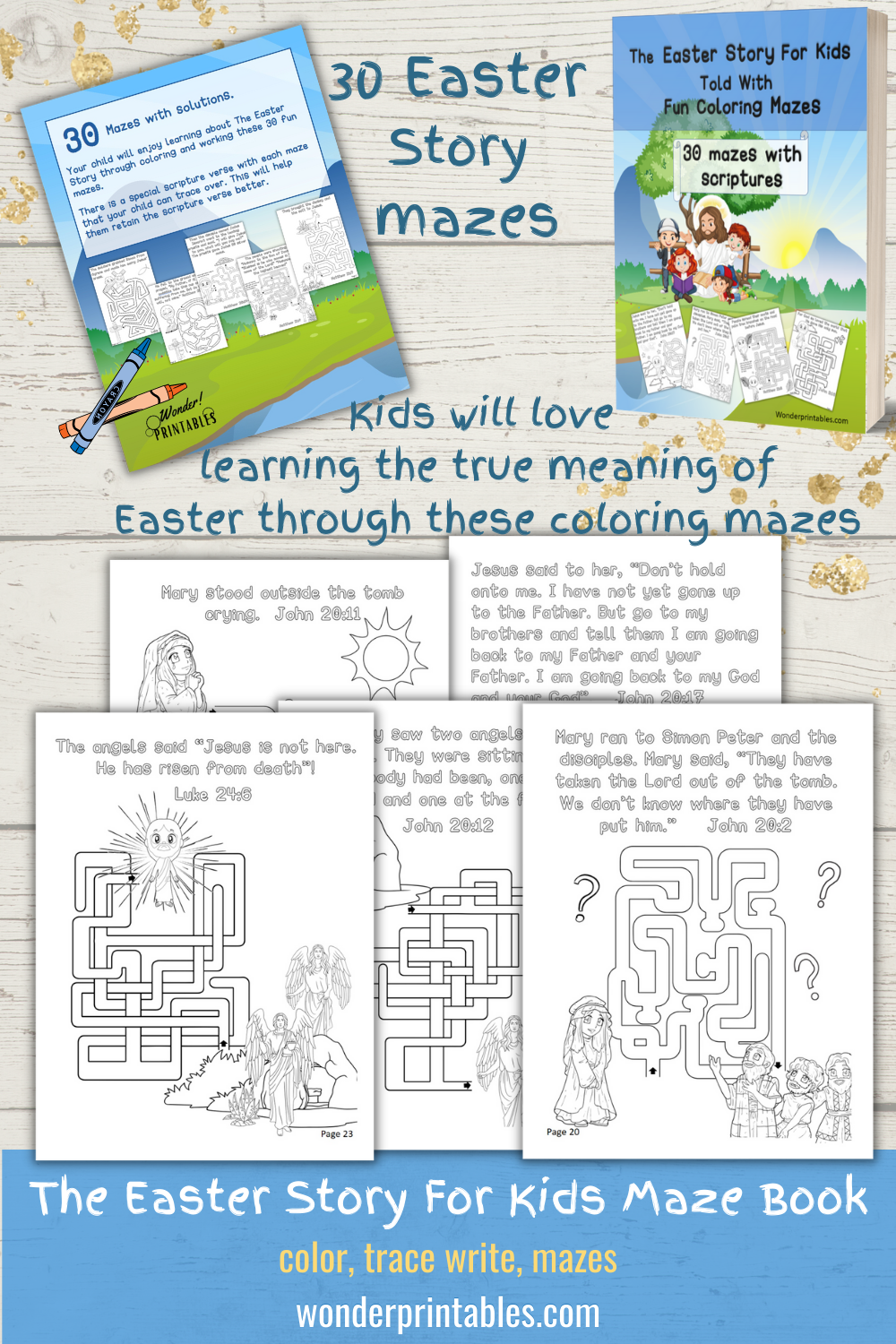 The easter story for kids maze book