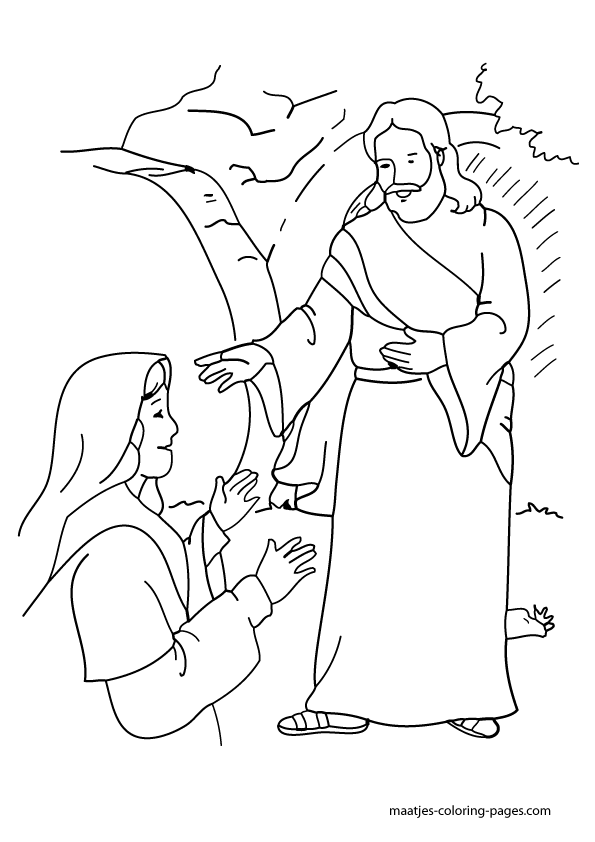 The easter story coloring pages
